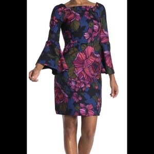 Trina Turk Miley Floral Bell Sleeve Dress